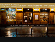 Tablet Screenshot of cerveceriaalemana.com